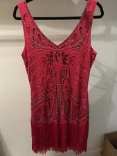 Babeyond Flapper Dress L Hot Pink