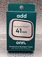 Apple Watch Protective Bumper Case 41mm Add Onn. Includes Glass Screen Protector