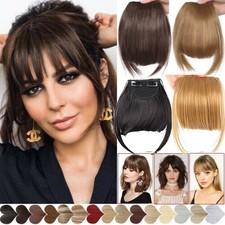 Natural Fringe False Air Bangs Clip Hair Extension Neat Front Hairpiece Thick??