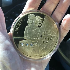 2017 US The Pledge of Allegiance Colossal Commemorative 2-3/4" Coin 