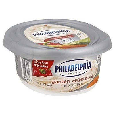 Philadelphia Garden Vegetable Cream Cheese Spread   8 oz (Pack of 3)