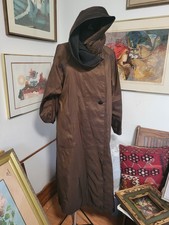 Vintage Huge Hooded Raincoat 80's Reversible Metalic Brown  Black