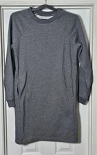 Pact Sweatshirt Dress Women's Small Courtside Organic Cotton Terry Fleece Gray