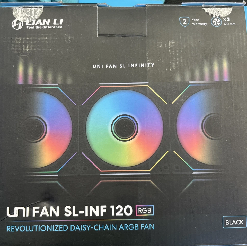 LIAN LI UNI FAN SL-INF 120 RGB 3 PACK / Controller Cooler 120mm ARGB Fan - Black