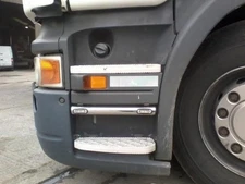 To Fit Scania 4 Series Polished Steel Side Step Bars + Amber LED Lights