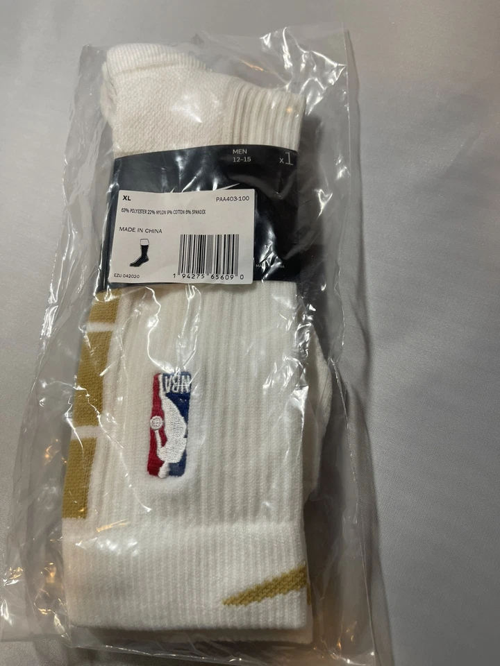 NBA Nike Authentic White X Large Knee High Socks Knee PAA403-100 S143 - Image 2 of 4