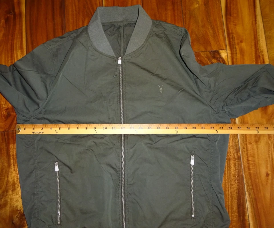 AllSaints Men's Bassett Bomber Jacket Olive $279 size XXL....NWOT - Image 4 of 4