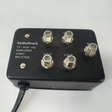 Radio Shack 15-1119A 4-Way TV FM Distribution Amplifier 50-550MHz 1.3dB Gain