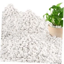 45LB Natural Rocks, 1/4"-3/4" Garden River Rock,Decorative Pebbles 45 LB White