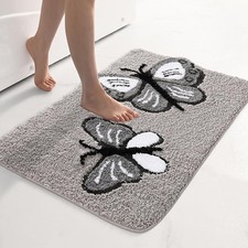 Loismood Super Absorbent Bath Mat Rug For Shower Non Slip 35X24 Inches Thick