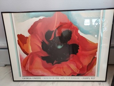 Vintage GEORGIA O'KEEFFE poster and lithography professionaly