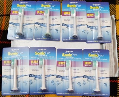 Quantum SonicPro Electric Head Ultra-Sensitive Brush SONICARE Compatible 8CT