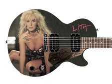 Lita Ford Signed Custom Graphics Epiphone Les Paul Guitar Runaways Jett JSA COA