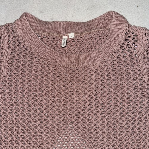 Ripcurl Sweater Wrap Women’s Large Pink Blush Crotchet Open Knit Beach - Picture 6 of 7