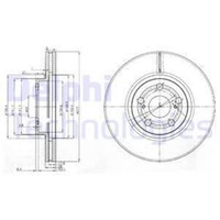 Delphi 2X Bremsscheibe Vorne Ø277 Mm BelüFtet FüR Toyota Avensis Station Wagon