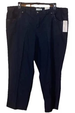 NWT CJ BANKS WOMEN'S PLUS SZ PETITE DENIM JEANS LACE & BEADED DETAIL SIZE 24WP