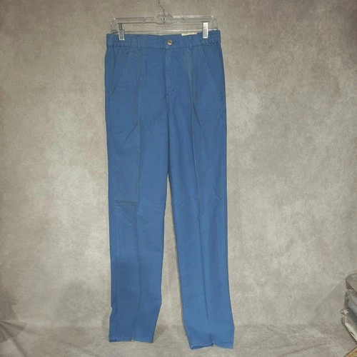 Vintage Levis Casual Trousers 30x32 Blue Pleated Cotton NOS *read description* - product listing photo