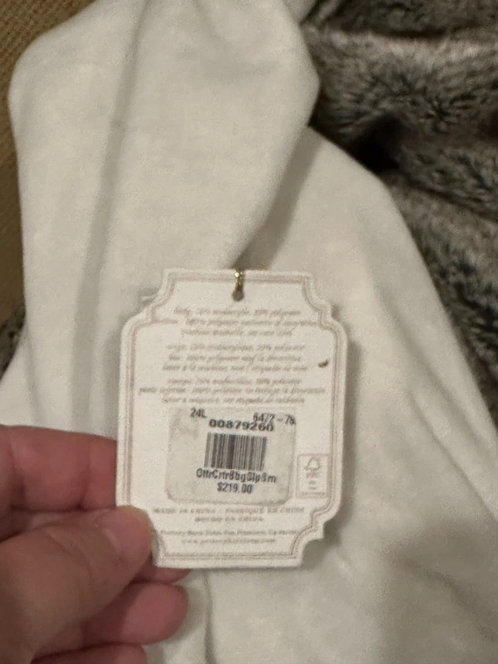 Pottery Barn Teen Otter Critter Faux Fur Beanbag SlipCover 3D Large NEW w/tags - Image 4 of 4