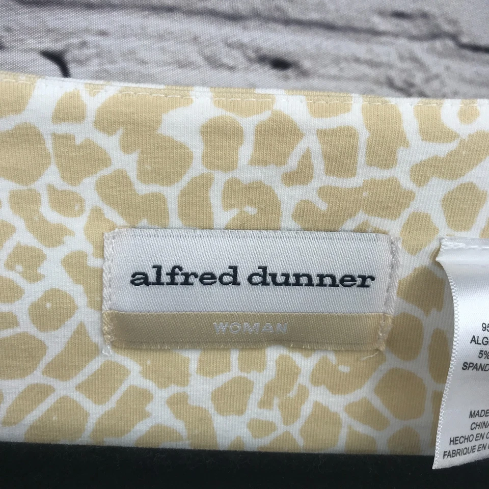 Blusa Alfred Dunner Top Mujer 3X Marrón Cuentas Manga Corta Camiseta Informal Elastizada Foto 2 de 4