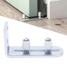 Porta scorrevole in acciaio inox guida da pavimento supporto a parete ruote inferiori guida porta accessori