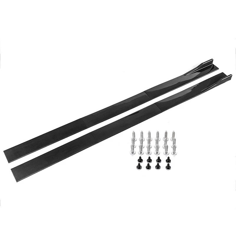 Extensión de faldón lateral de fibra de carbono de 78,7" labio inferior para BMW serie 3 F10 F30 F80 Foto 4 de 4