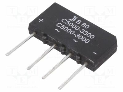 Single Phase Bridge Rectifier If: 5A Urmax: 160V Ifsm: 150A B80C5000A Single Phase