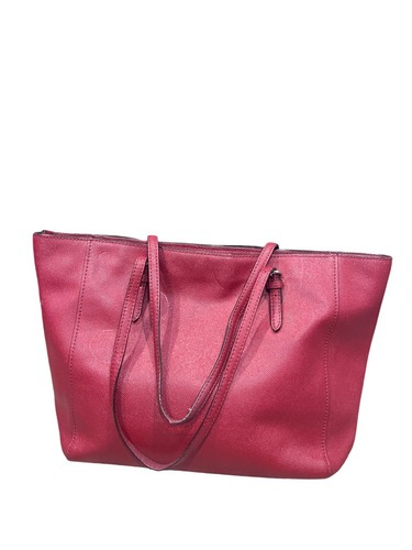 Authentic COACH Handbag Red Leather Turn Lock Tote - Gently Used Condition - Picture 6 of 10