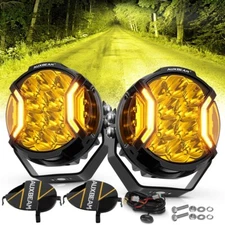 AUXBEAM 5inch 172W LED Work Light Bar Cube Pods Driving Fog Lamp Spot Amber DRL