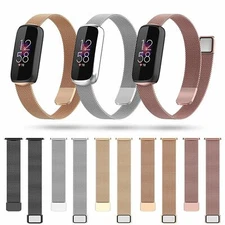 US For Fitbit Luxe Replacement Magnetic Milanese Watch Band Bracelet Metal Strap