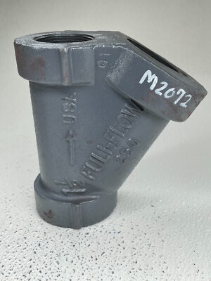 FULL FLOW 1-1/2'' NPT Cast Iron Y Strainer 250-PSI SWP *BODY ONLY, NO SCREEN*