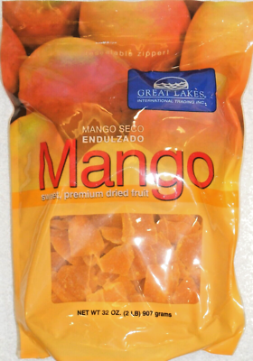 #ad Great Lakes Dried Mango Fruit Slices 100% Natural 2 Lbs 907g $24.99