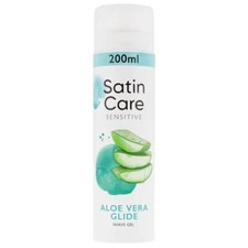 6 x Gillette Satin Care Sensitive Aloe Vera Glide Scented Shave Gel 200ml 14.83 per litre