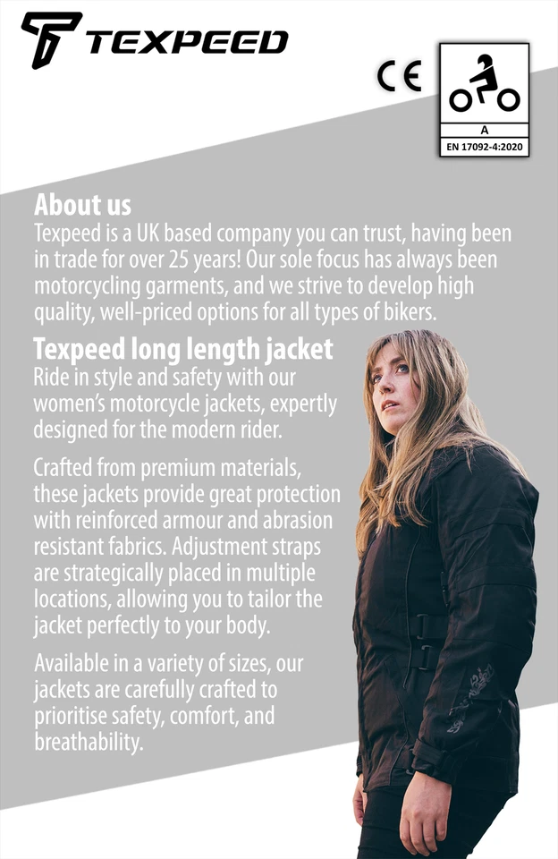 Impermeable Invierno Mujeres Damas Moto Chaqueta Motocicleta Ciclomotor Motociclista Armadura Foto 3 de 4