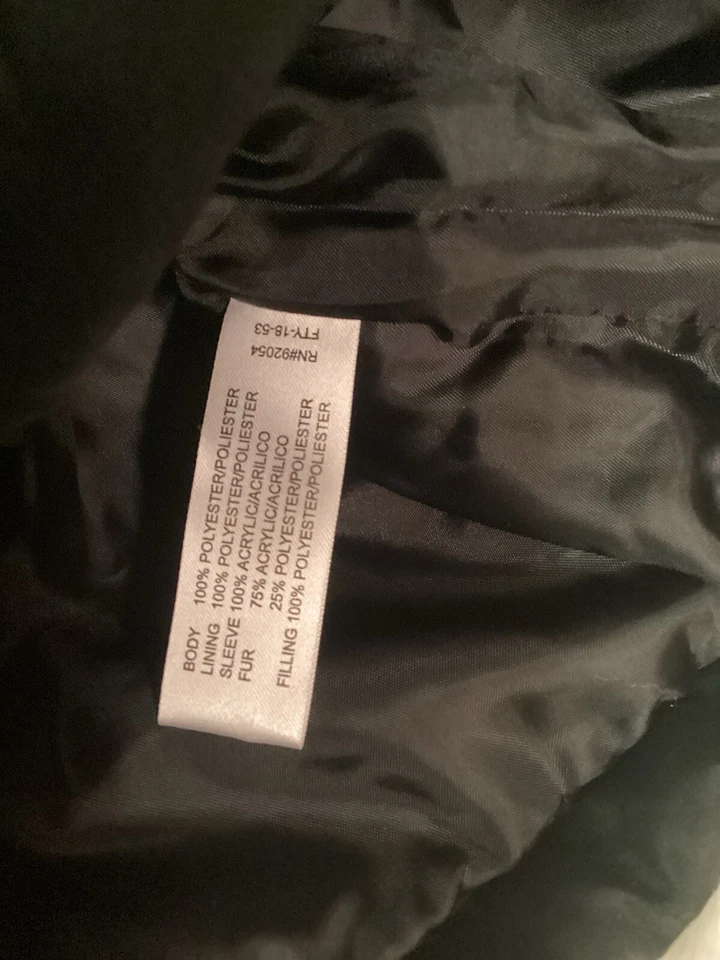 Carolyn Taylor женщин черный искусственного меха капюшон пуховик свитер рукав полный молнии куртка - Изображение 4 из 4