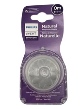 Philips Avent 2pk Natural Response Baby Bottle Nipple - Newborn Flow 1