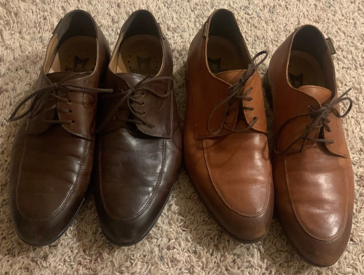 Scarpe eleganti Mephisto Air Jet lotto di 2 marrone marrone da uomo taglia US 9 EUR 9 5