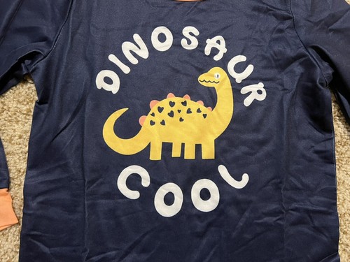 Boys 2 Piece Pajama Long Sleeve T-shirt And Pants, Dinosaur, Size 110 - Picture 3 of 11