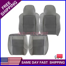 Fits Ford F350 F450 F550 2003-2007 Both Side Bottom & Top Cloth Seat Cover Gray
