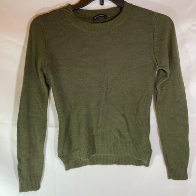 Terranova Women's Olive Green Sweater/ sz S/ Crew Neck
