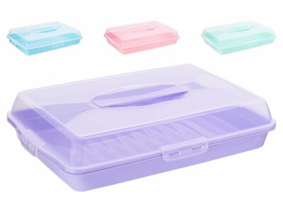 Butler 45 cm, rechteckige Kuchenkekse Keks, Cupcakes Aufbewahrungsbox mit Griff