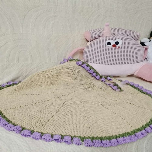 Fashion Crochet Flower Bouquet Blanket Artificial Knitted Blanket Mother's Day - Picture 6 of 20