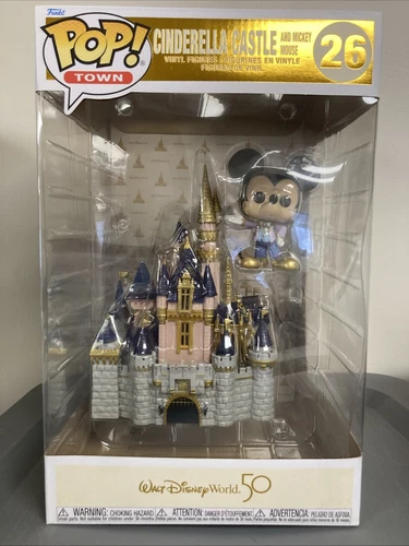 Funko Pop! Town Disney Cinderella Castle and Mickey Mouse 50 Gold #26