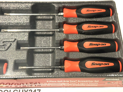 SNAP ON TOOLS TORX T8 - T45 Screwdriver Set ORANGE Instinct Soft