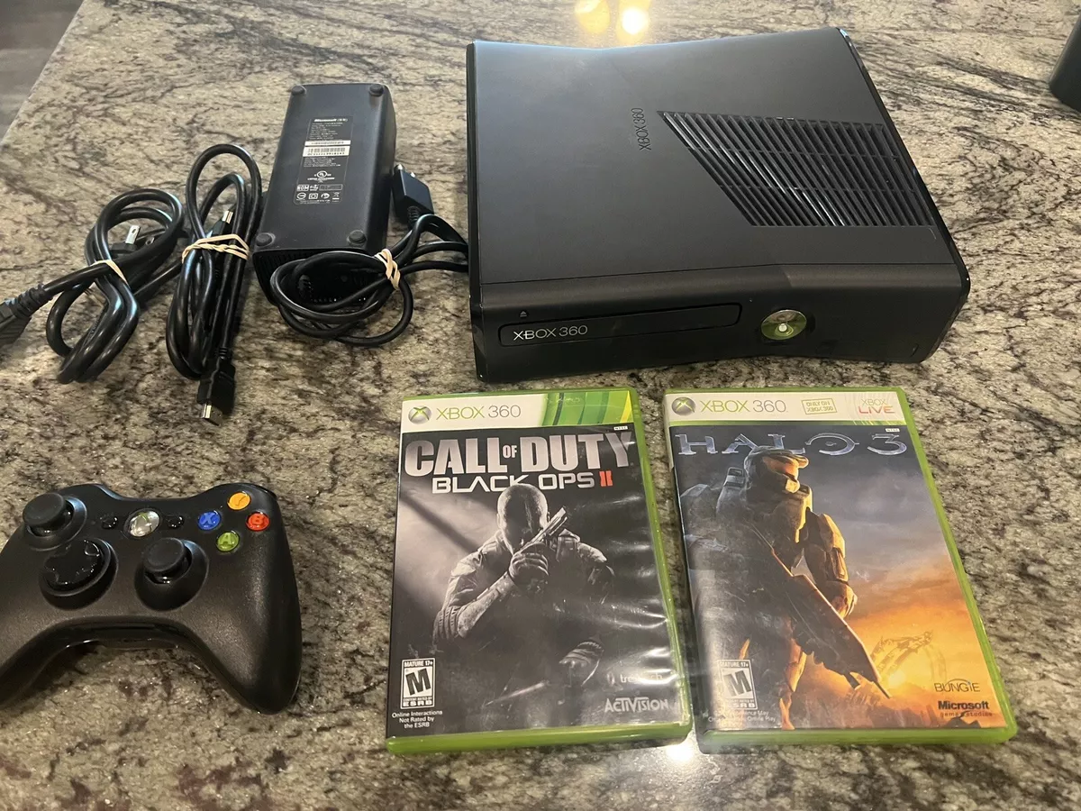 Restored Microsoft Xbox 360 Slim 250GB Video Game Console Black