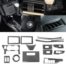 14Pcs Carbon Fiber Full Interior Kit Set Cover Trim For Toyota Corolla 2014-2018