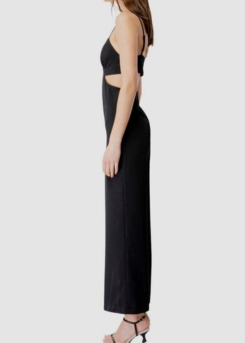 $139 Bardot Women's Black Cutout Sleeveless Jumpsuit Size XS/2 - Picture 2 of 5