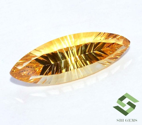 Natural Citrine Fancy Marquise Cut 28x10 mm 12.53 CTS Faceted Loose Gemstone