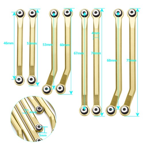 High Clearance 4 Links Set CNC Aluminum Links Set for Traxxas TRX4M TRX-4M 1/18 - Picture 5 of 5