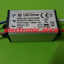 10W 2-3x3W Power Supply LED Driver 900mA For High Power LED Light Lamp 85-265V