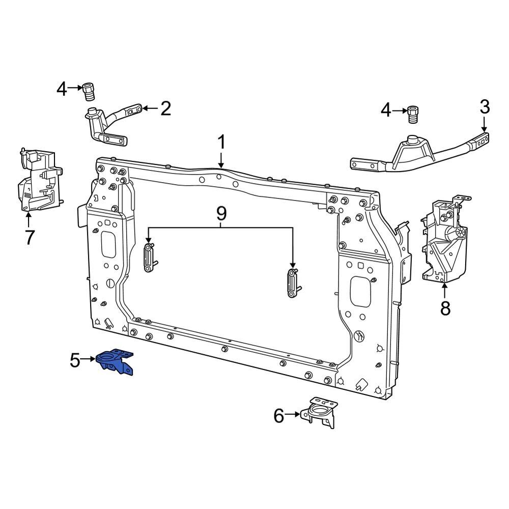 For Jeep Cherokee 2019-2021 Jeep 68266628AA Right Lower Radiator Support Bracket